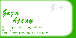 geza ajtay business card